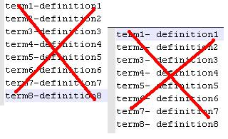 glossary XML types